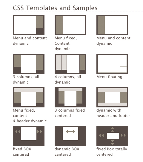 CSS Templates and Samples